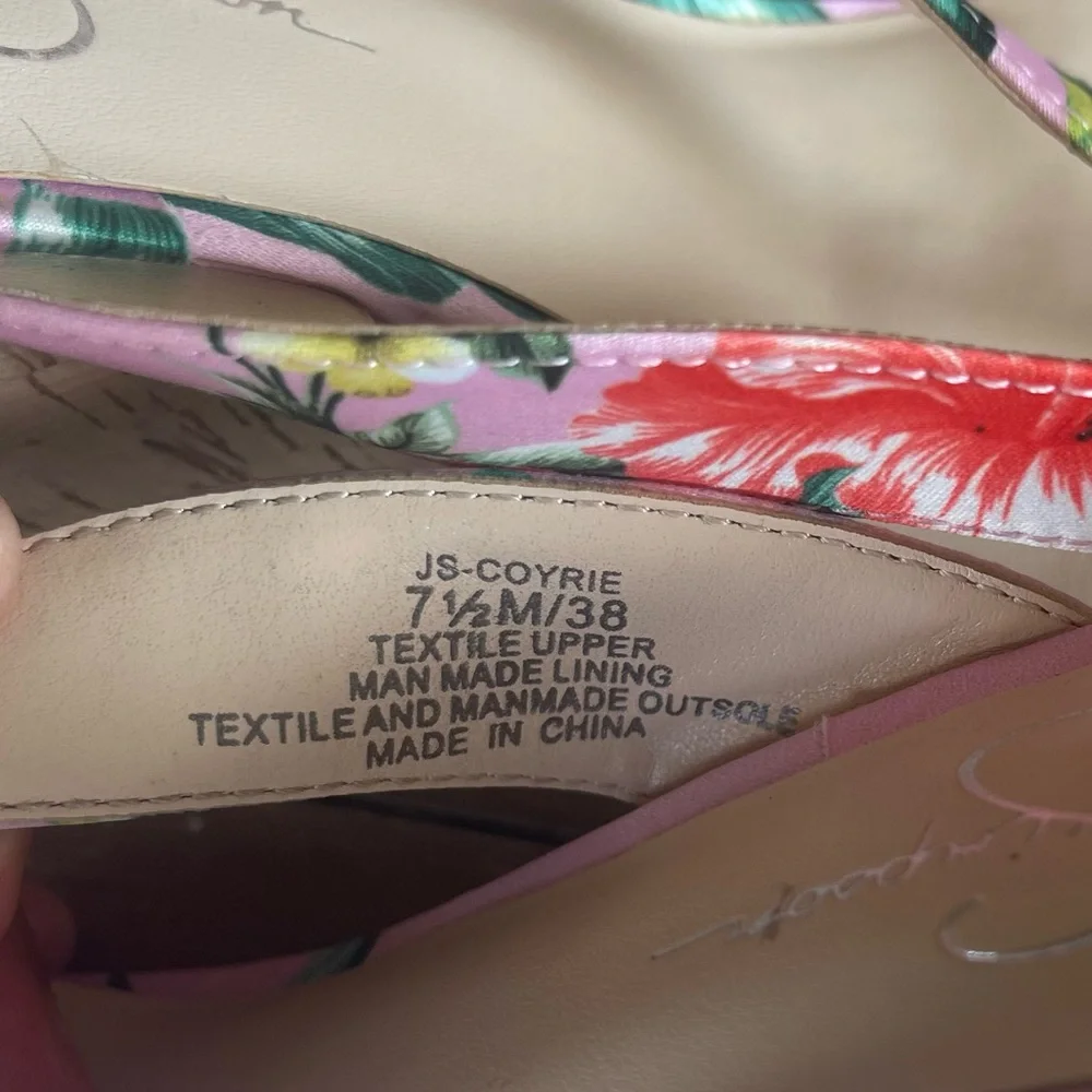 Jessica Simpson Cork Wedge Slides‎ Size 7.5 sb3